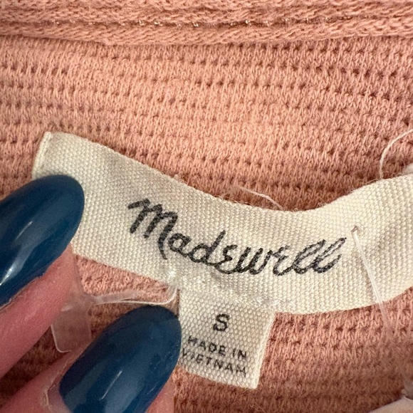 Madewell Bell Sleeve Ribbed Cropped Top size small - Picture 3 of 3